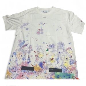 Off-White multicoloured paint splatter tee  XL